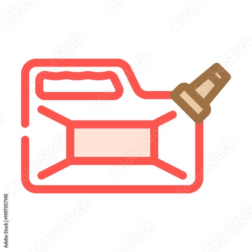 fuel canister lawn equipment color icon vector illustration