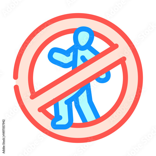 no entry information color icon vector illustration
