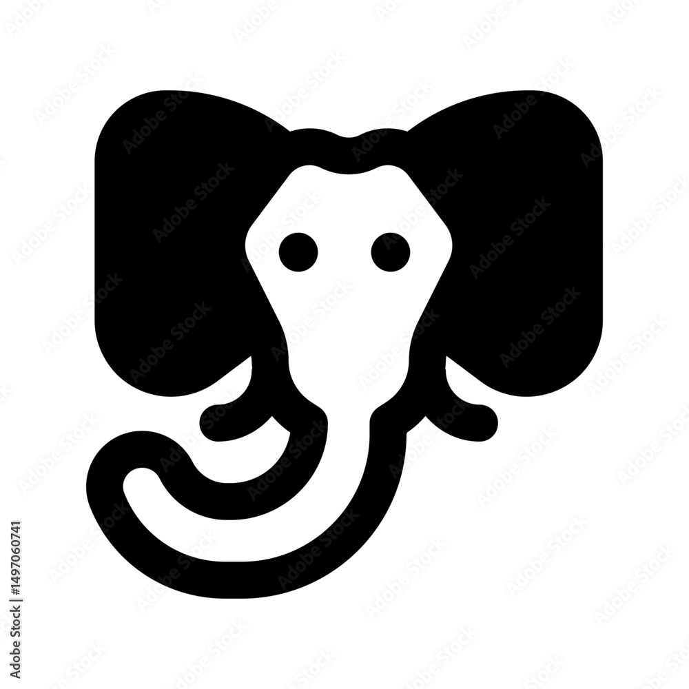Fototapeta premium elephant line icon