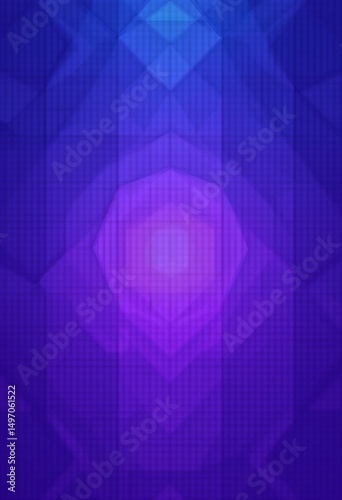 Purple and Blue Abstract Geometric Background – Vibrant Low Poly Digital Art with Symmetrical Gradient Design