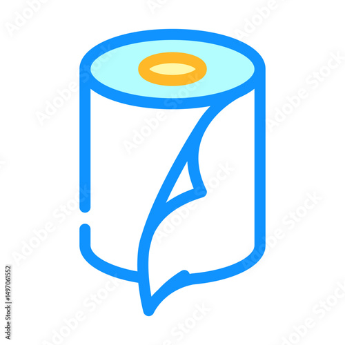 roll toilet paper color icon vector illustration