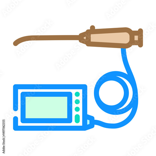 cystoscope urology color icon vector illustration