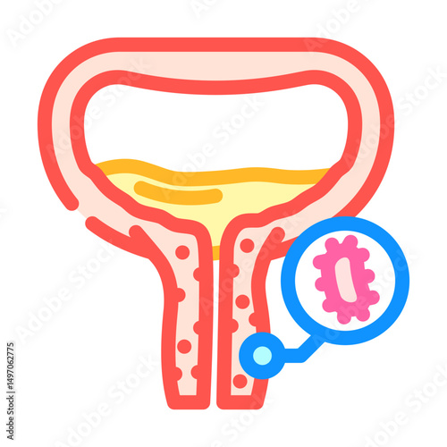 urethritis urology color icon vector illustration