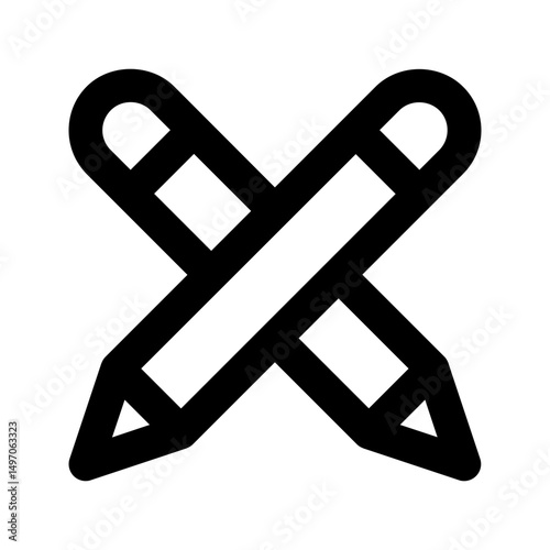 writing tools line icon