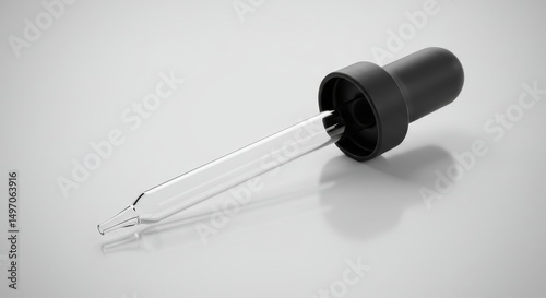 Precision Instrument: Detailed View of a Glass Pipette for Scientific Applications