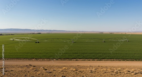 Automated irrigation pivots system, ensuring crop hydration in agricultural lands