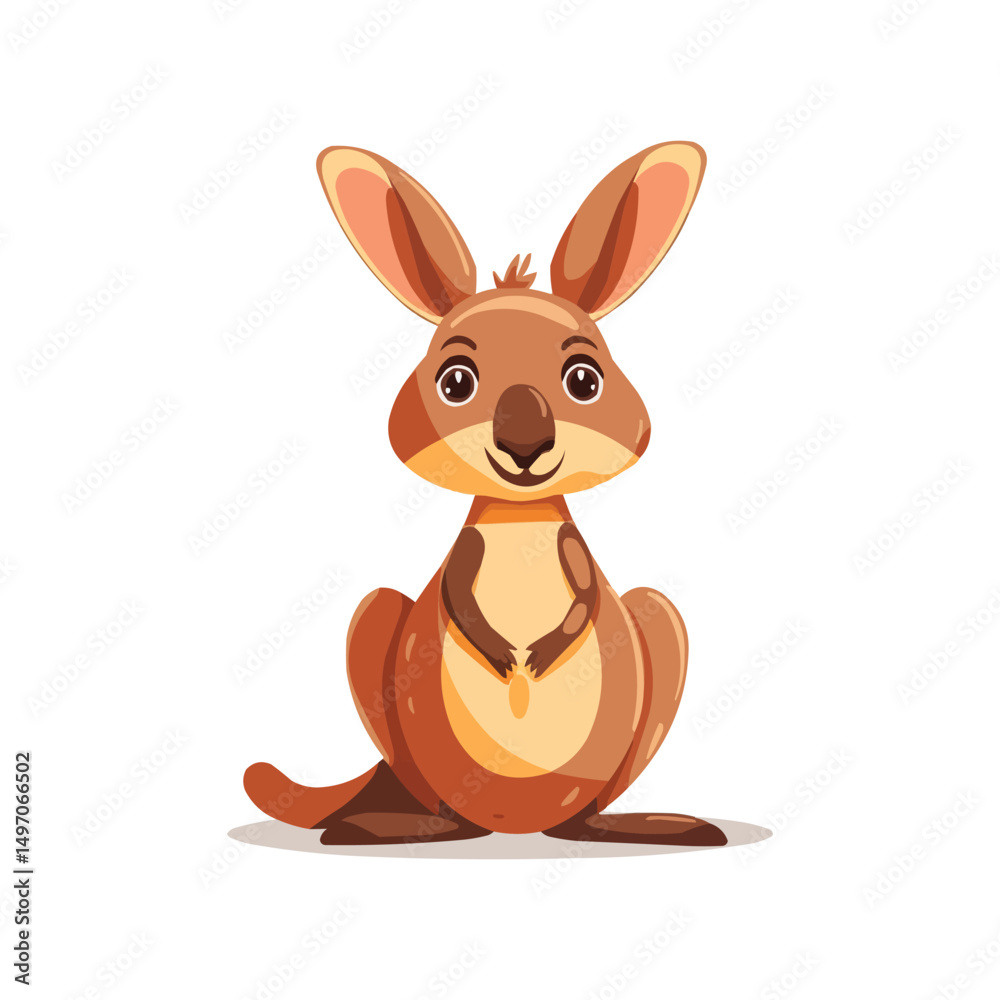 Obraz premium cute cartoon kangaroo.