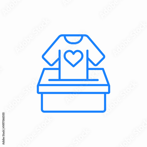clothing donation icon sign vector