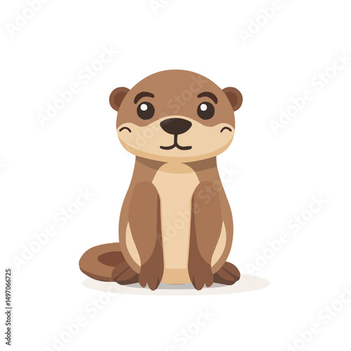 cute cartoon cute otter