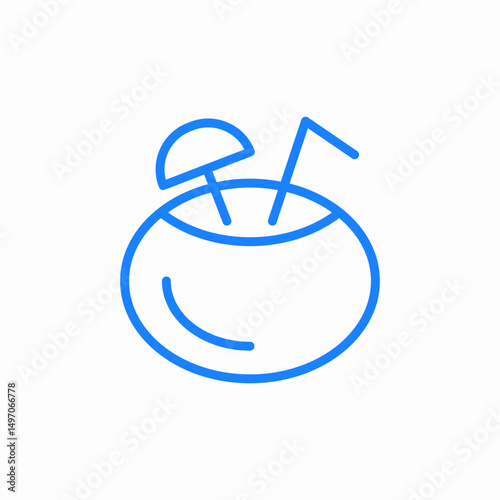 coconut milk icon sign vector