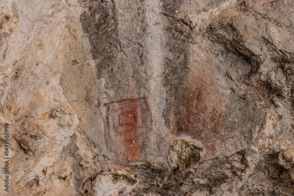 Obraz premium Rock paintings near Huaricolca village near Tarma town, Peru