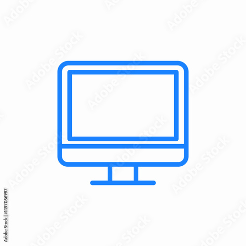 computer monitor icon sign vector