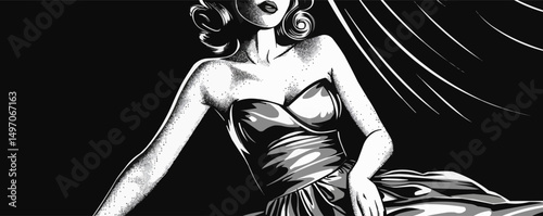 black and white