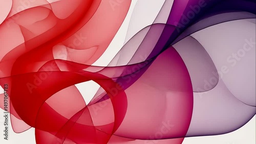 Wallpaper Mural Abstract Red and Purple Waves with Soft Flowing Movement Torontodigital.ca