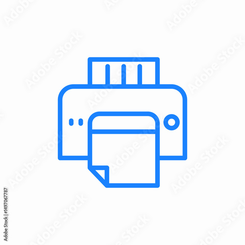 document printing icon sign vector