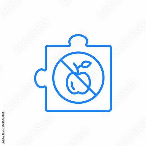food allergy icon sign vector