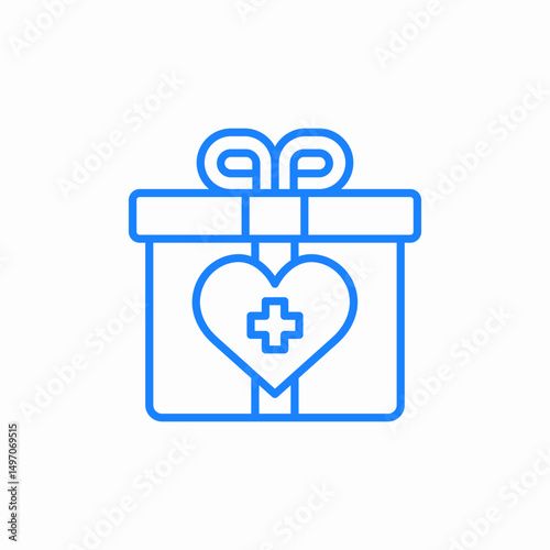 gift donation icon sign vector
