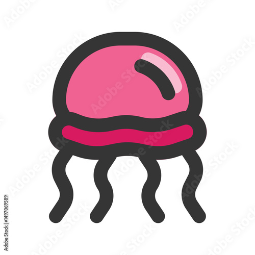 jellyfish line fill icon