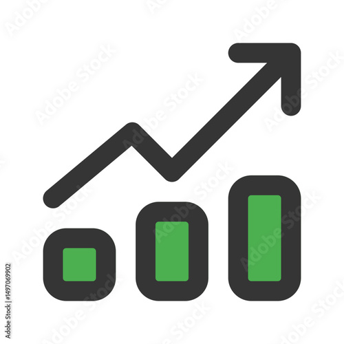 statistics line fill icon