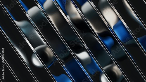 Blue Minimal Fluidity 3D Loop