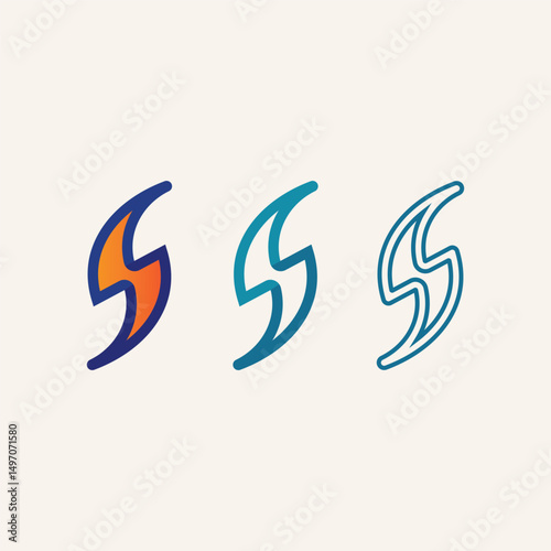 Electric Lightning Flash Icon Logo in Vector Format with Dynamic Thunder Energy Concept