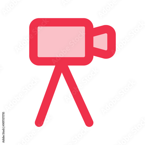 video camera line fill icon