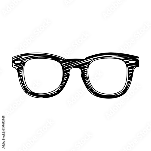 Hand-Drawn Illustration of Glasses for Branding, Visual Identity, Graphic Design, Marketing Materials, and Creative Projects  