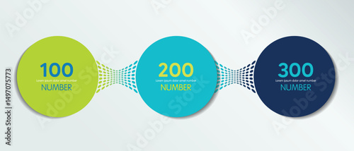 3 elements scheme, diagram. Three connected circles. Infographic template.