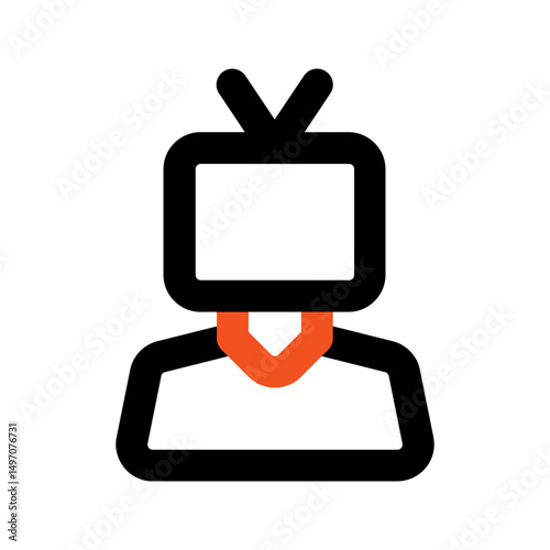 journalist line color icon
