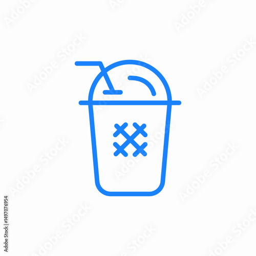iced coffee icon sign vector