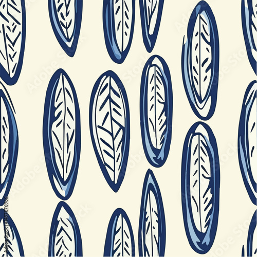  Illustration seamless pattern of Retro surf for poster
