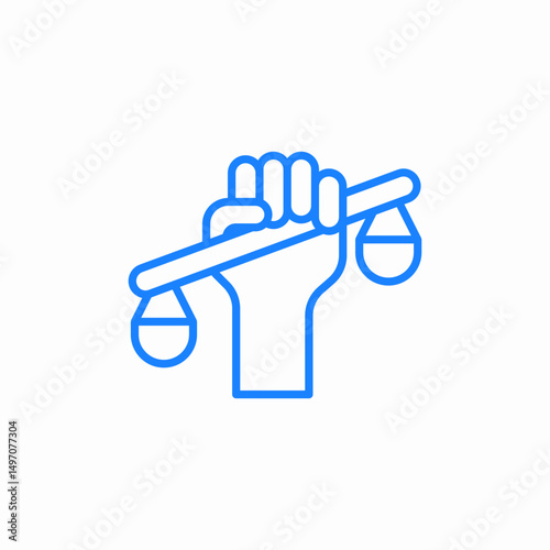 justice power icon sign vector