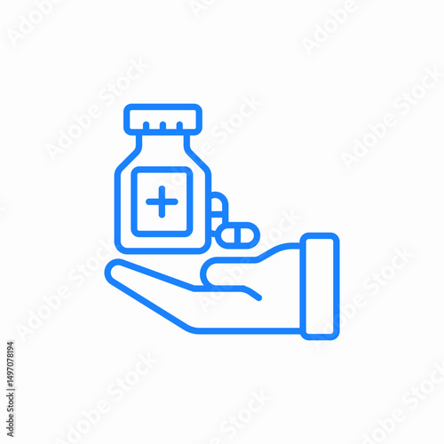 medicines suport icon sign vector