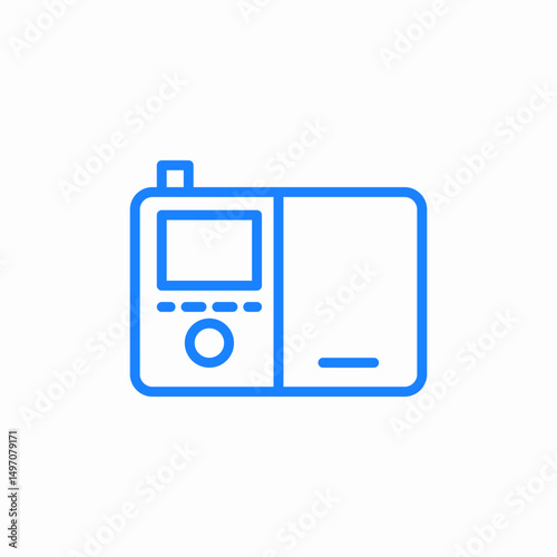 radio player icon sign vector