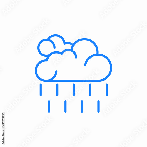 rain clouds icon sign vector