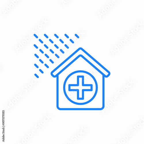 rain shelter icon sign vector