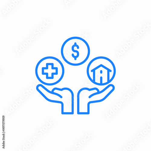 resource allocation icon sign vector