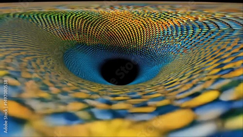 Abstract Colorful Swirling Pattern with Depth and Dynamic Motion