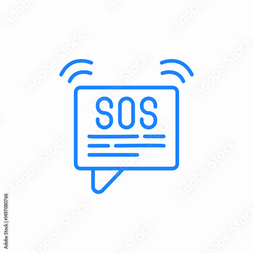 sos message icon sign vector