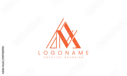 Minimalist AM Logo for Branding and Identity.