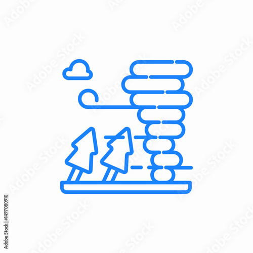 storm damage icon sign vector