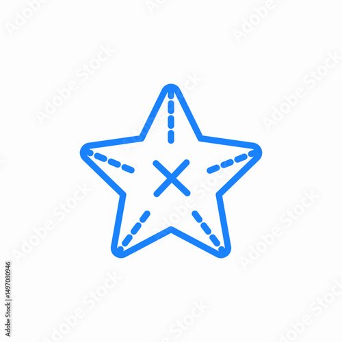 starfish animal icon sign vector