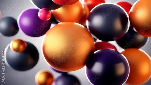 Vibrant Arrangement of Colorful Spheres on a Soft Background