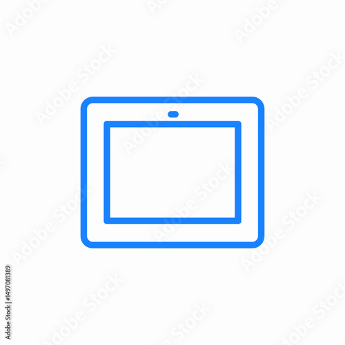 tablet gadget icon sign vector