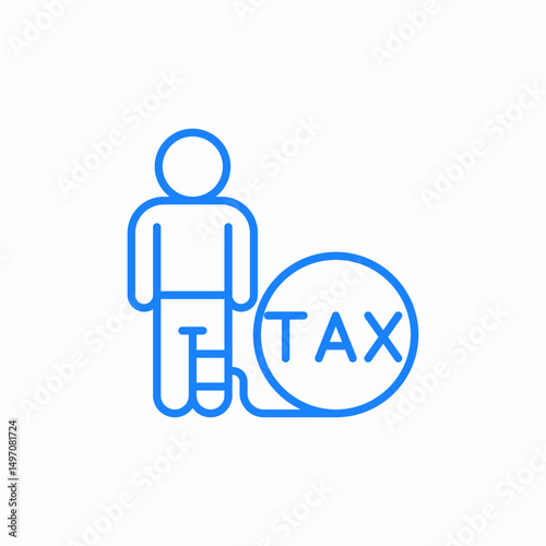 tax burden icon sign vector