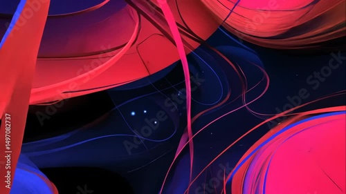 Abstract Colorful Composition with Steadicam Shot and Dynamic Lines