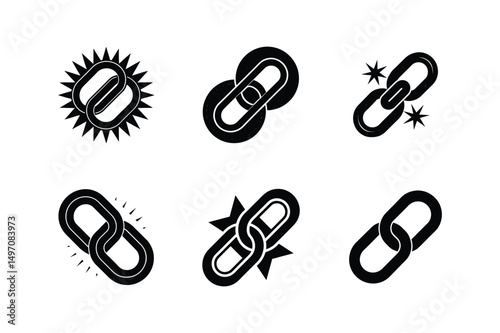 link icon silhouette vector illustration