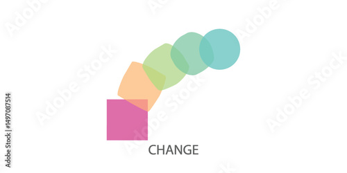 Logo transform, icon change, icon growth, symbol training, evolution; business development; logo education, brand; business coach; evolution sign, personal life coaching