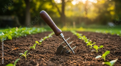 Precision planting with a dibber tool for efficient seed placement and growth
