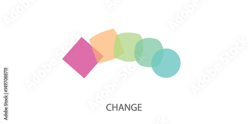 Logo transform, icon change, icon growth, symbol training, evolution; business development; logo education, brand; business coach; evolution sign, personal life coaching